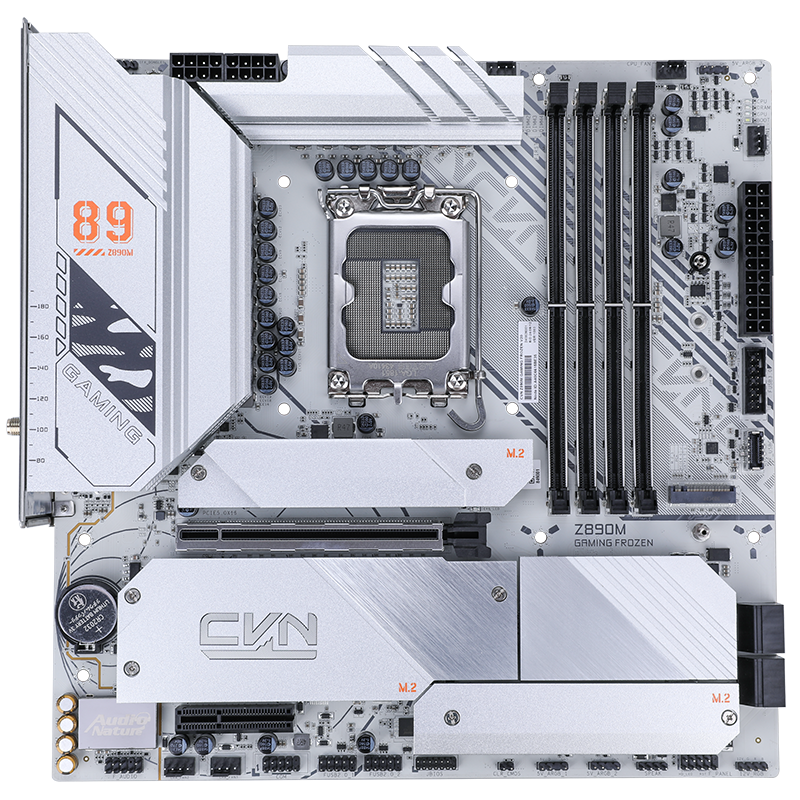 COLORFUL CVN Z890M GAMING FROZEN V20 DDR5 WIFI Motherboard LGA 1851 Socket, Supports Intel® Core™ Ultra processors | White