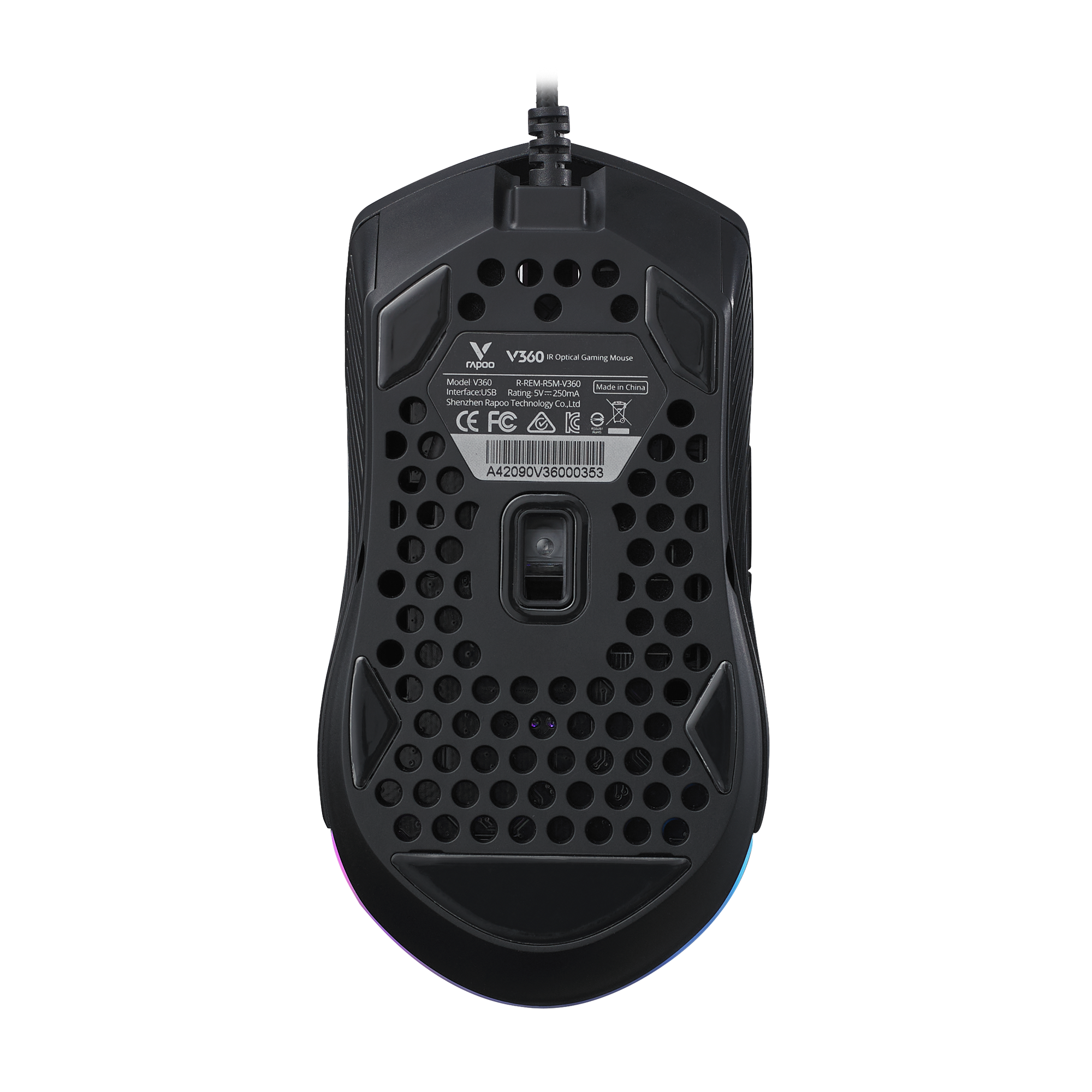 Rapoo V360 Detachable Gaming Mouse 200-6200DPI 9 Programmable Buttons