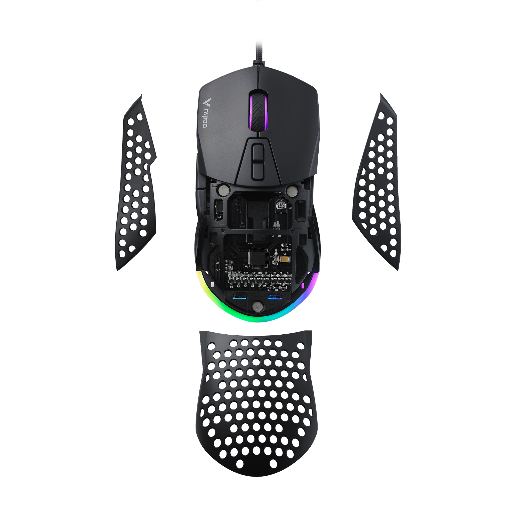 Rapoo V360 Detachable Gaming Mouse 200-6200DPI 9 Programmable Buttons