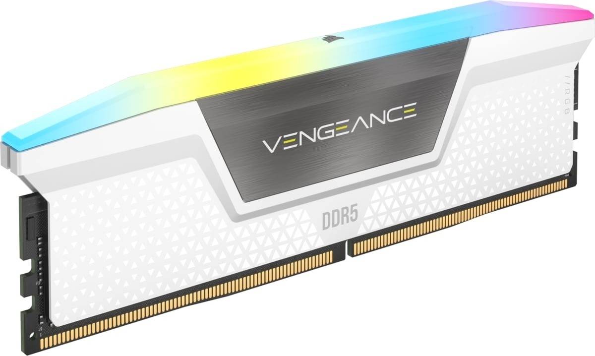 CORSAIR VENGEANCE 32GB (2 x 16GB) RGB DDR5 6000MHz, White| CMH32GX5M2B