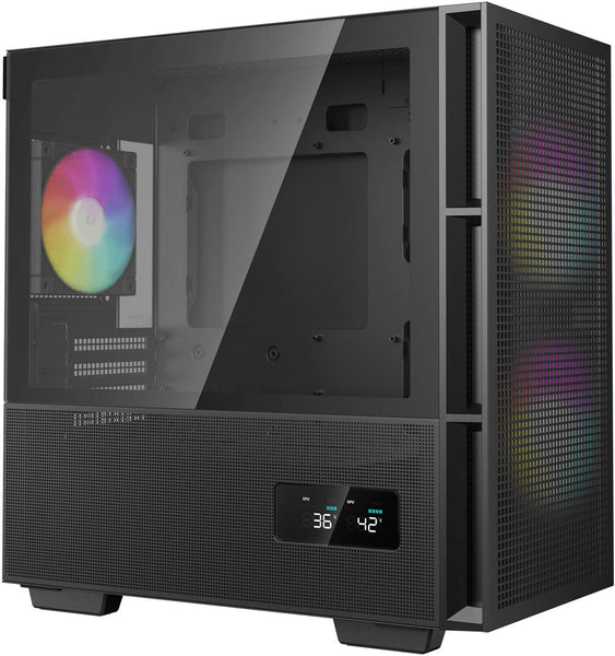 DeepCool CH360 Digital mATX Case, Digital Display, Black | R-CH360-BKAPE3D-G-1