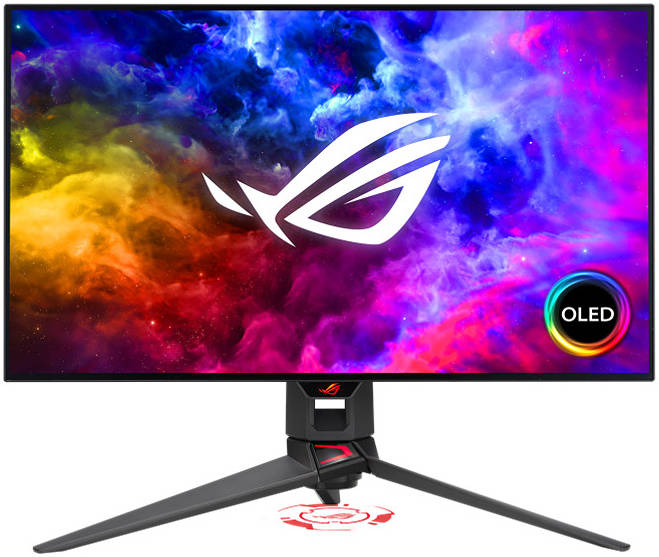 ASUS ROG Swift OLED PG27AQDM Gaming Monitor, 27" QHD 240Hz OLED Display, 0.03ms, FreeSync Premium & G-SYNC, | 90LM08Q0-B01A70