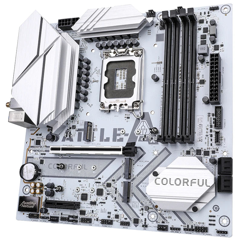 COLORFUL BATTLE-AX B760M-WHITE WIFI V20 LGA 1700 Socket DDR5 Motherboard