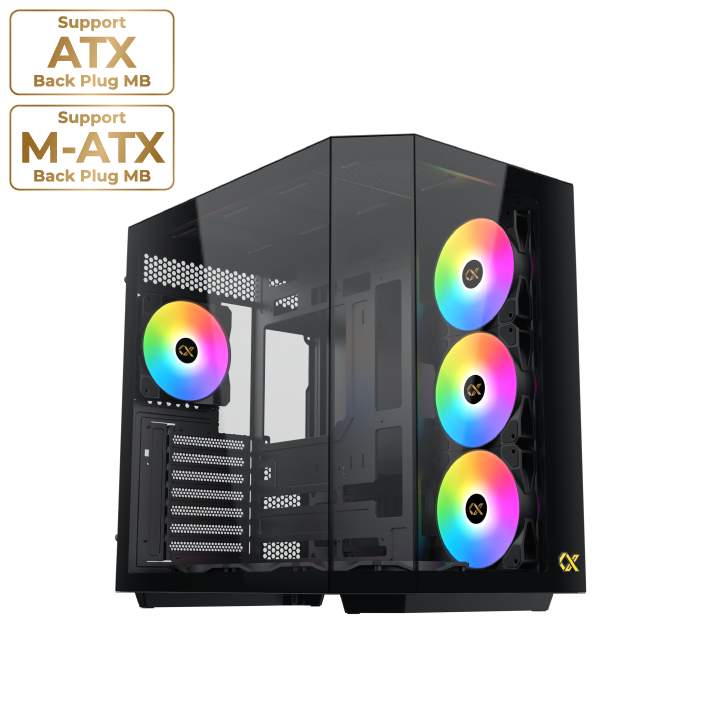 Xigmatek CUBI II Black E-ATX Mid-Tower Gaming Case | EN45486