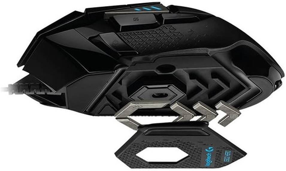 Logitech G502 HERO Wired USB Gaming Mouse, 200 to 16,000 dpi HERO Sensor, Hyper-fast Scroll Wheel, Customizable RBG Lighting, 11 Prog Buttons, Adjustable Weight System, Black | 910-005471