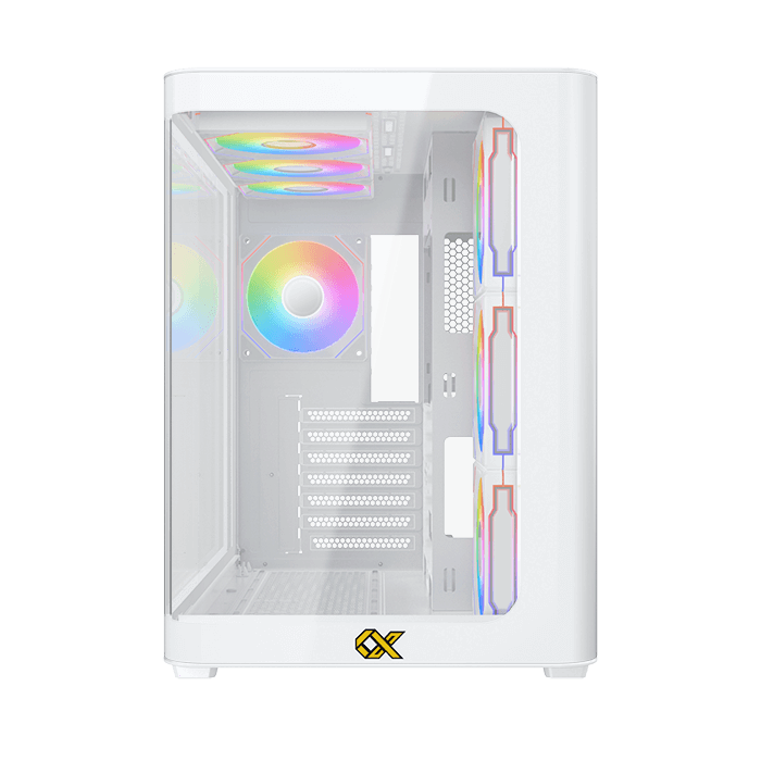 Xigmatek Pano Front Curved ARGB Gaming ATX Case White