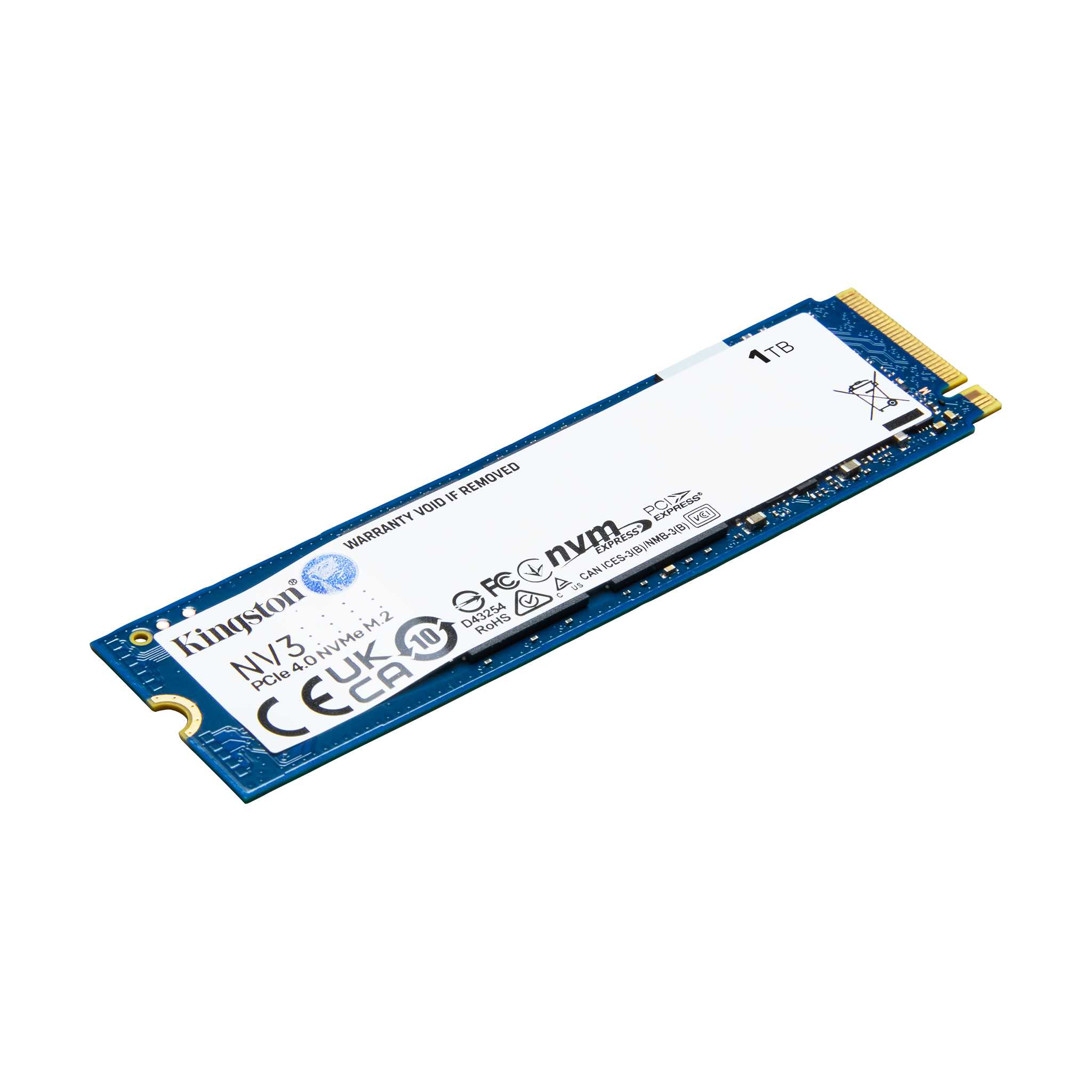 Kingston NV3 1TB M.2 2280 NVMe Internal SSD, Up to 6000MB/s Read / 4000MB/s Write Speed, PCIe Gen 4x4