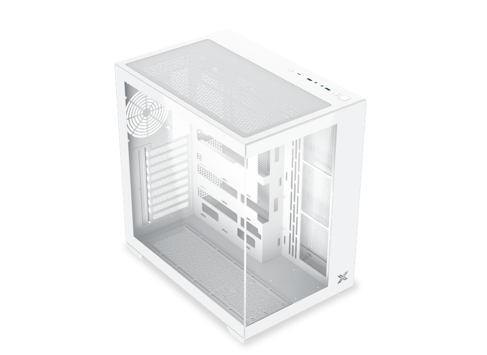 Xigmatek Aqua V Air Arctic ATX Gaming Chassis, Tempered Glass, Mid-Tower, White | EN45837