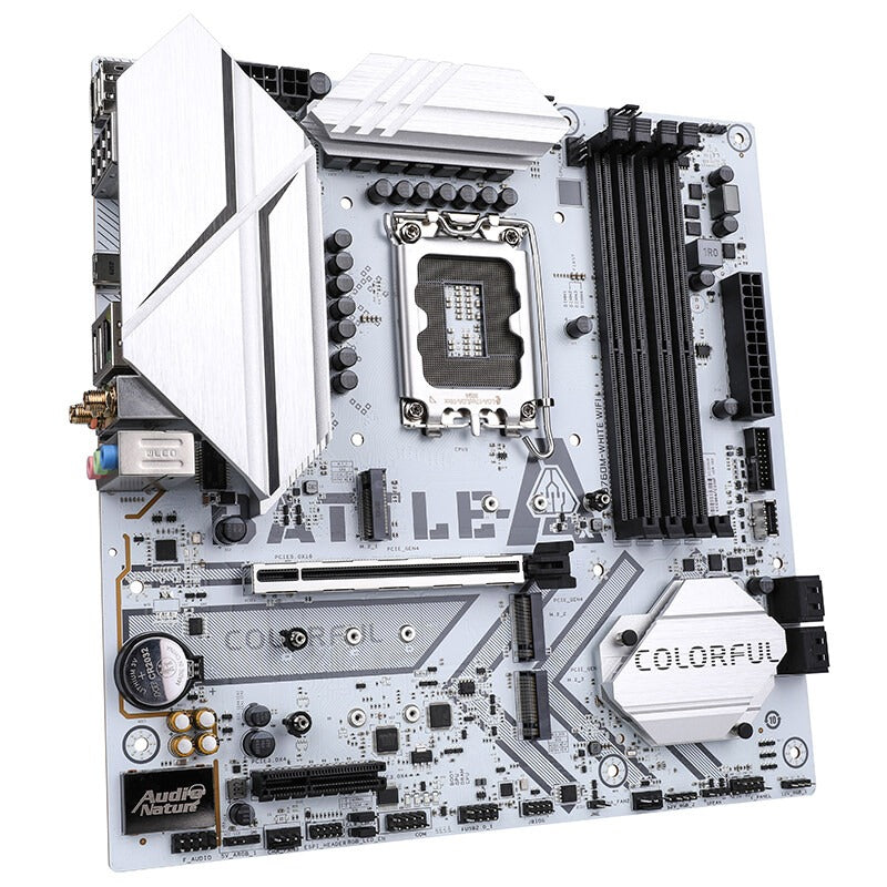 COLORFUL BATTLE-AX B760M-WHITE WIFI V20 LGA 1700 Socket DDR5 Motherboard