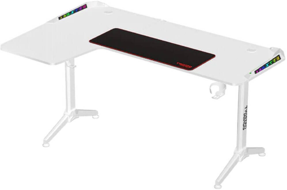 Twisted Minds RGB Corner Gaming Table, 160*100*75 cm, RIGHT, White