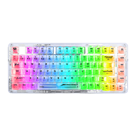 Redragon K649 ELF PRO 78% 3-Mode RGB Gaming Mechanical Keyboard - Transparent White | K649CT-RGB-PRO