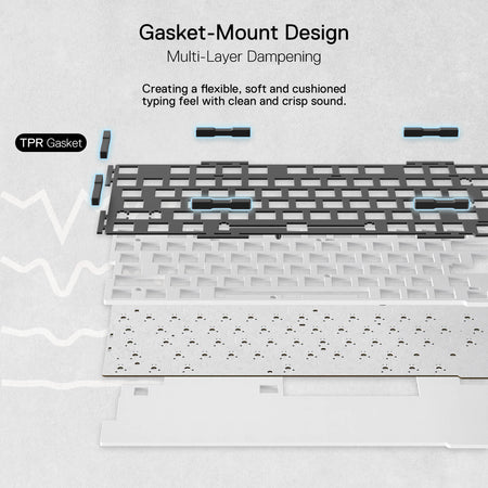 Redragon K649 ELF PRO 78% 3-Mode RGB Gaming Mechanical Keyboard - Transparent White | K649CT-RGB-PRO