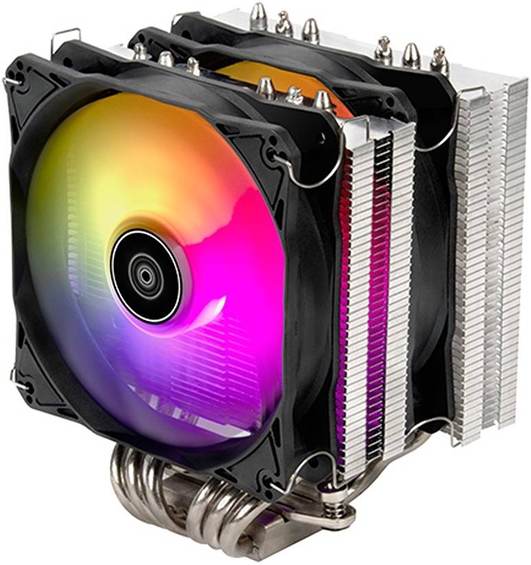 Silverstone Hydrogon D120 ARGB Dual Tower CPU Cooler with 6 heat pipes and dual 120MM ARGB Fans