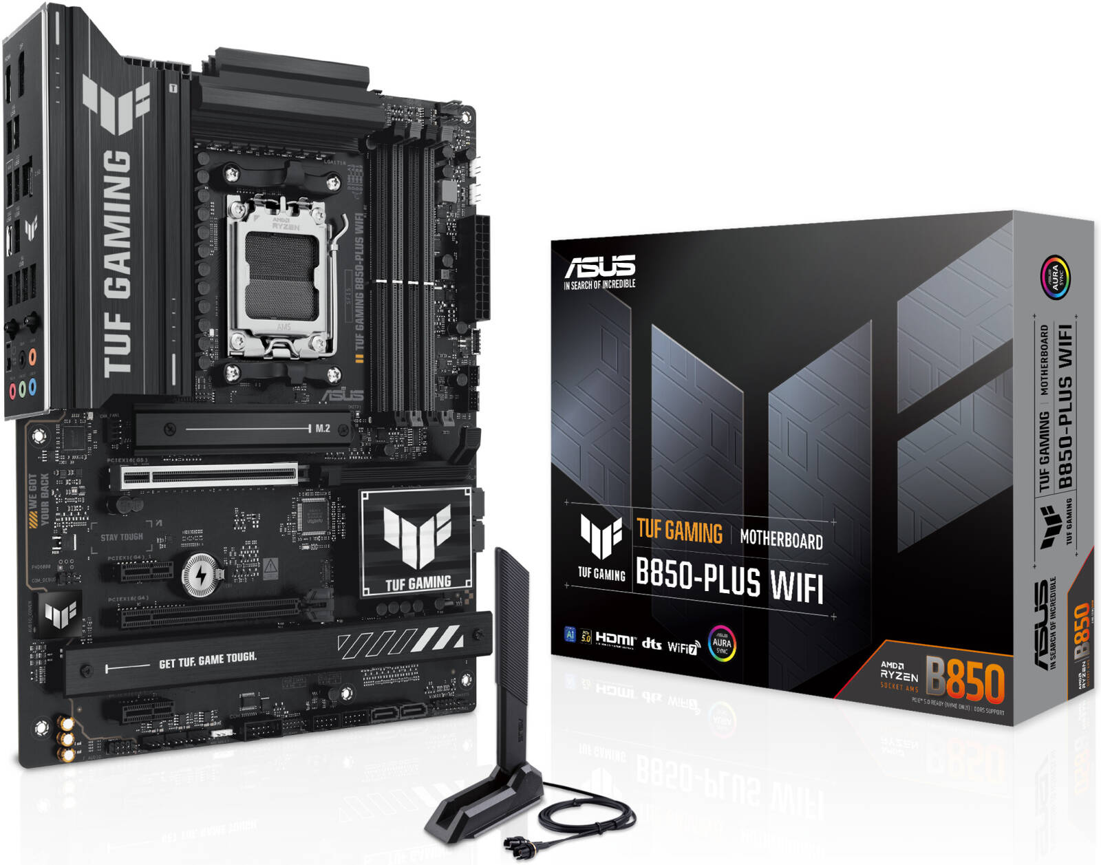 ASUS TUF GAMING B850-Plus Wi-Fi AM5 ATX Motherboard, 4x DIMM DDR5 Slots, AMD B850 Chipset | 90MB1J30-M0EAY0