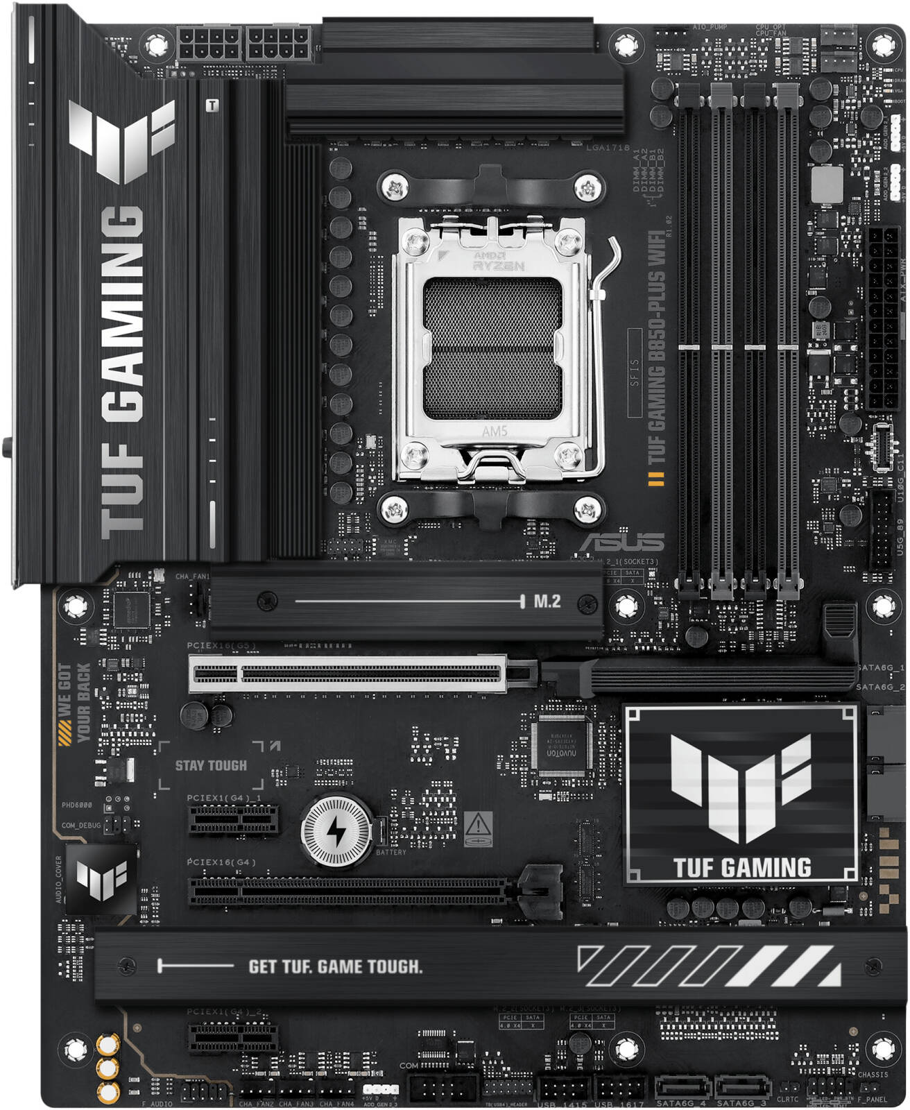 ASUS TUF GAMING B850-Plus Wi-Fi AM5 ATX Motherboard, 4x DIMM DDR5 Slots, AMD B850 Chipset | 90MB1J30-M0EAY0