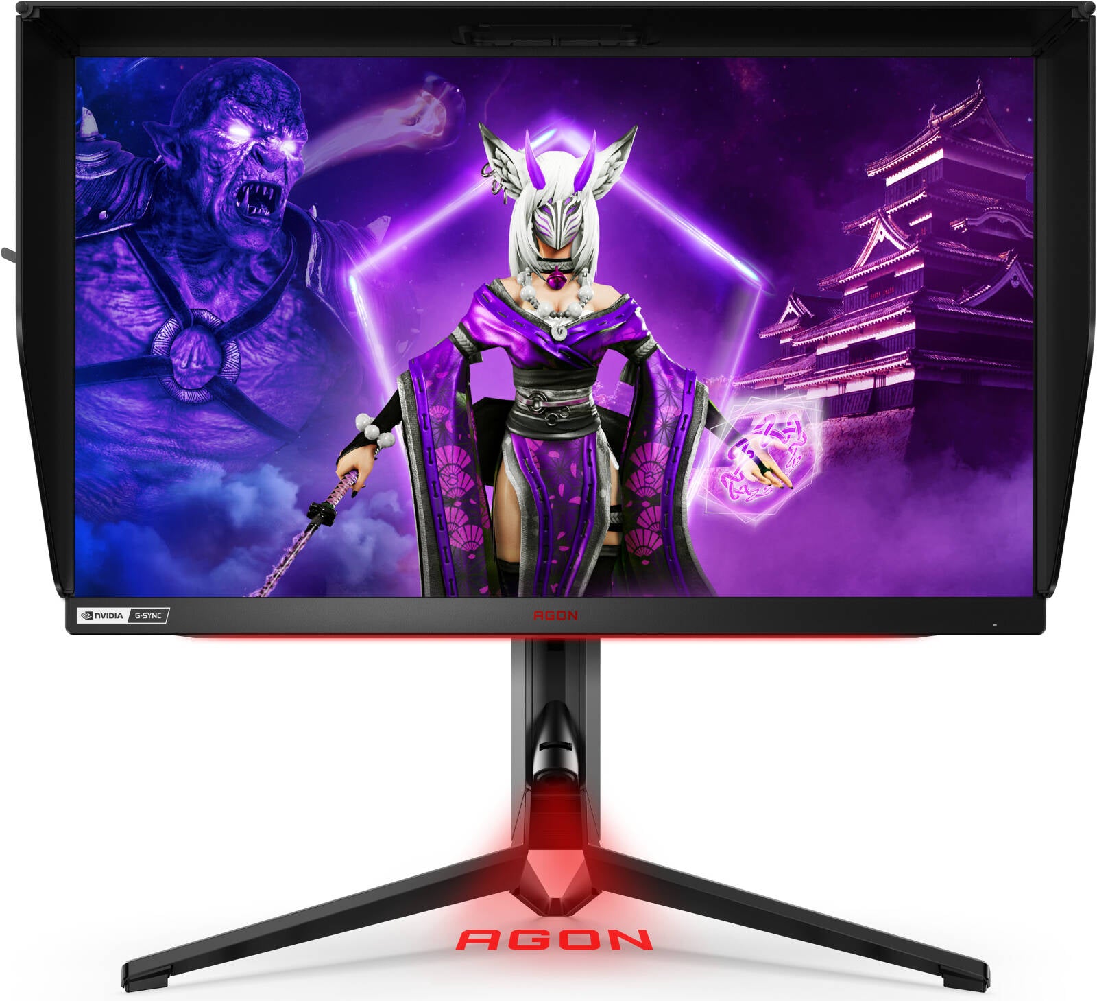 AOC Agon Pro 24.5" Premium Flat FHD Gaming Monitor, 1920x1080 Resolution, IPS, 360Hz, 1ms Response Time, 3H Hardness, 16 9 Aspect Ratio, Vesa Certified Display HDR400, Nvidia G-Sync, Black | AG254FG