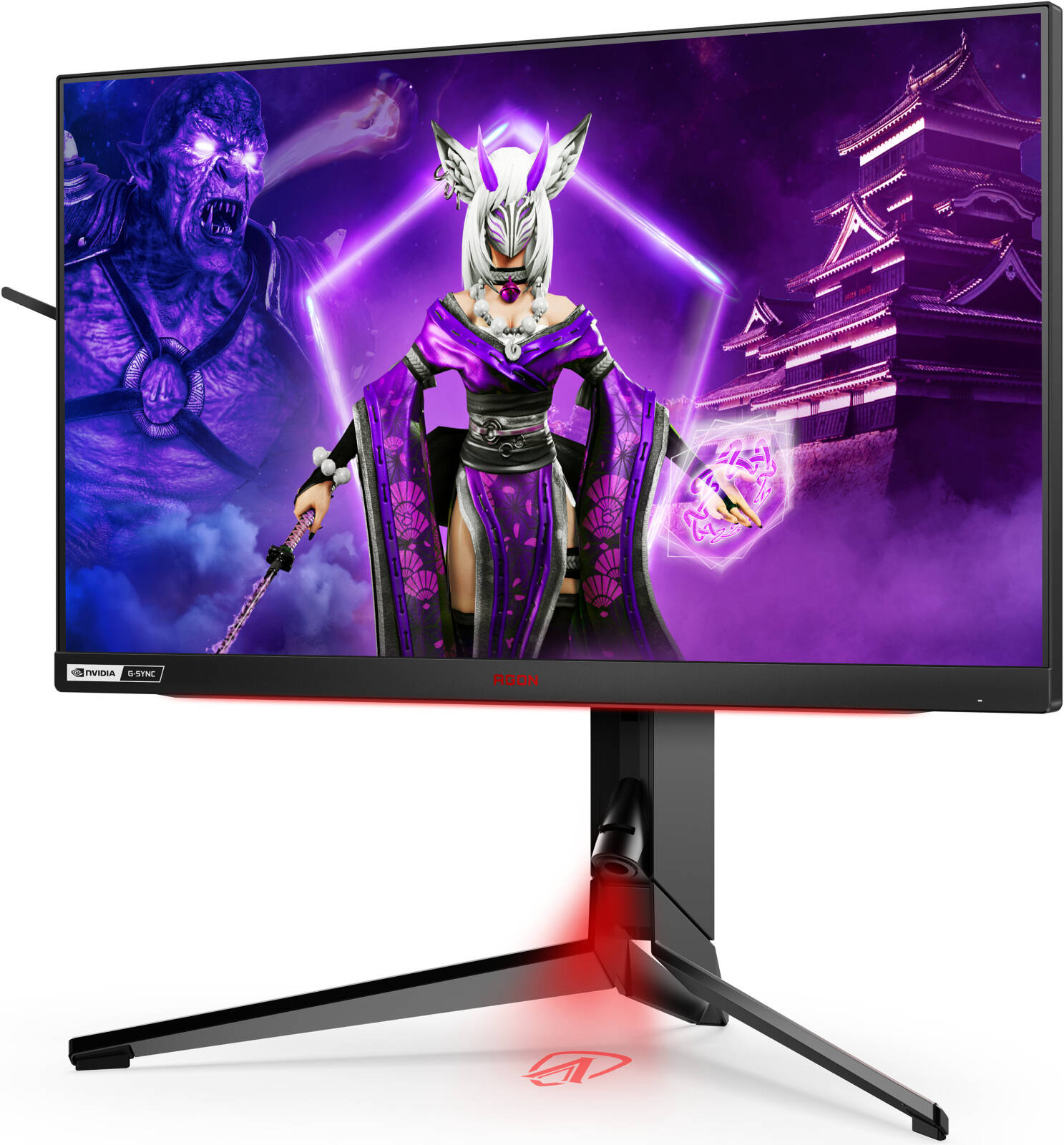 AOC Agon Pro 24.5" Premium Flat FHD Gaming Monitor, 1920x1080 Resolution, IPS, 360Hz, 1ms Response Time, 3H Hardness, 16 9 Aspect Ratio, Vesa Certified Display HDR400, Nvidia G-Sync, Black | AG254FG