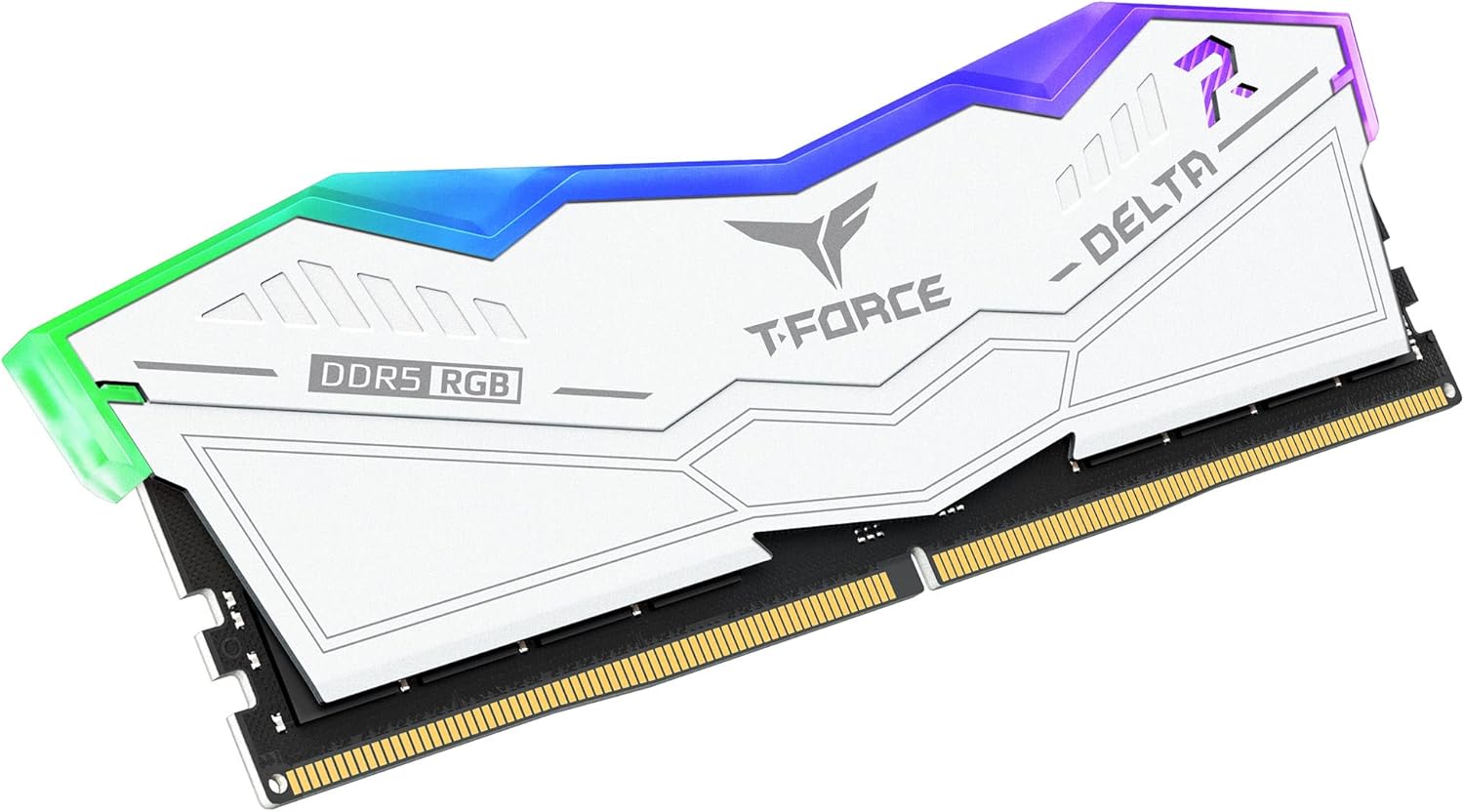 TeamGroup T-Force Delta RGB 32GB (2x16GB) DDR5 Desktop Memory Kit, 6000MHz Speed, CL32 CAS Latency, Intel XMP 3.0, 1.20 Voltage, Unbuffered, 288 Pin, Black | FF4D532G6000HC38DC01