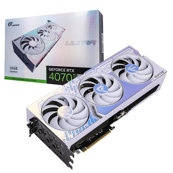 iGame GeForce RTX 4070 Ti SUPER Ultra W OC 16GB-V GDDR6X Tri-Fan Graphics Card | White