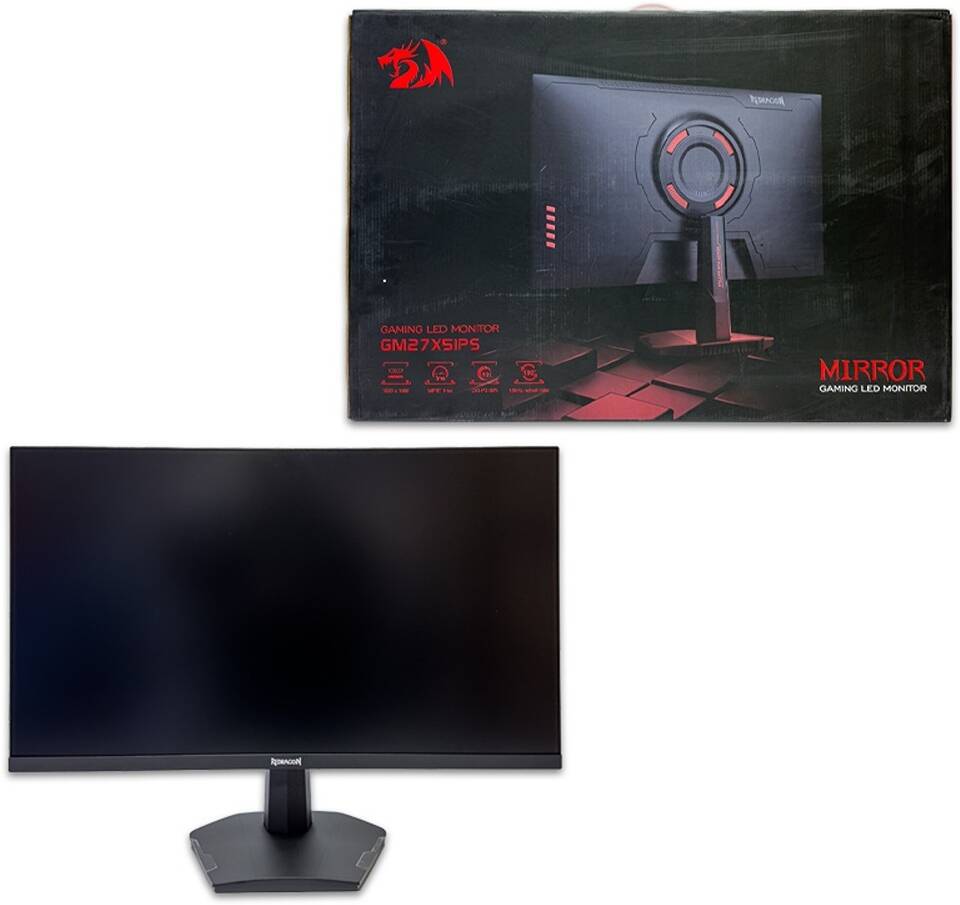 Redragon Mirror GM27X5IPS Gaming Monitor, 27" IPS Display, FHD Resolution, 165Hz Refresh Rate, 1ms Response Time, AMD FreeSync Technology, 16.7m Color Display, Black | GM27X5IPS