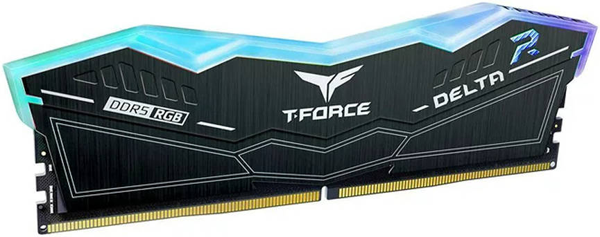 TeamGroup T-Force Delta RGB 32GB (2x16GB) DDR5 Desktop Memory Kit, 6000MHz Speed, CL32 CAS Latency, Intel XMP 3.0, 1.20 Voltage, Unbuffered, 288 Pin, Black