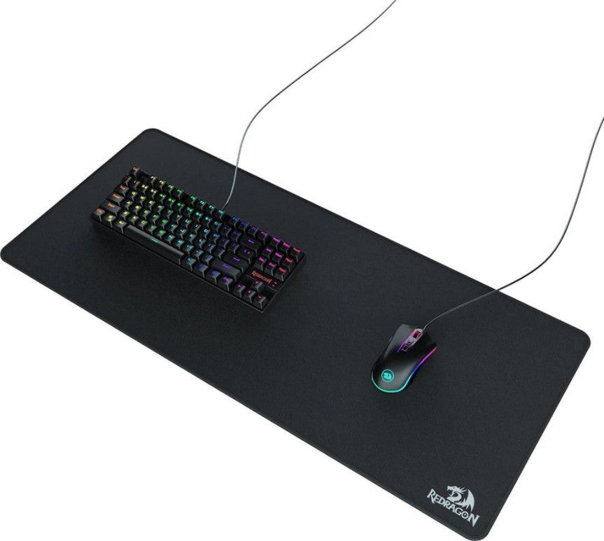 Redragon P032 Flick XL Gaming Mousepad, Dimension 400x900x4mm, Waterproof, Anti Slippery, Cloth and Rubber, Black | P032