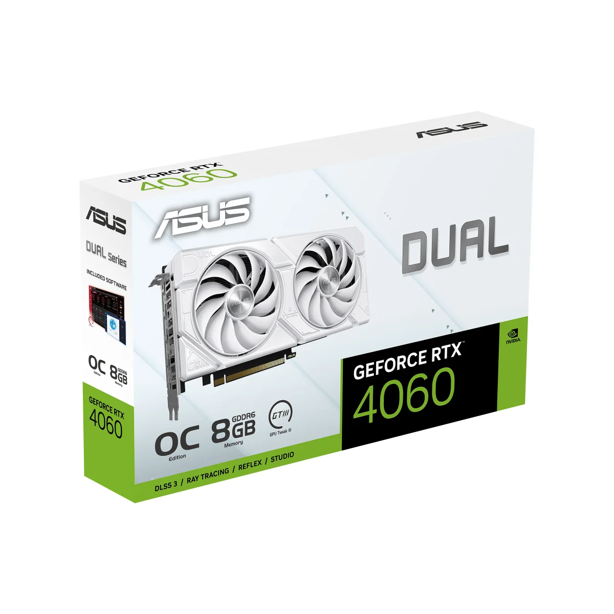 ASUS Dual GeForce RTX™ 4060 EVO White OC Edition 8GB GDDR6 Graphics Card